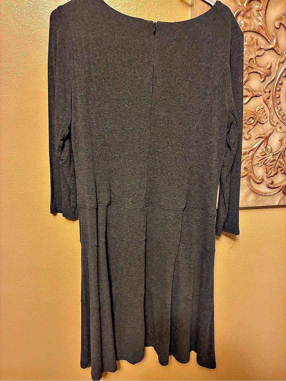 Anne Klein Long Sleeve Black Maxi Dress